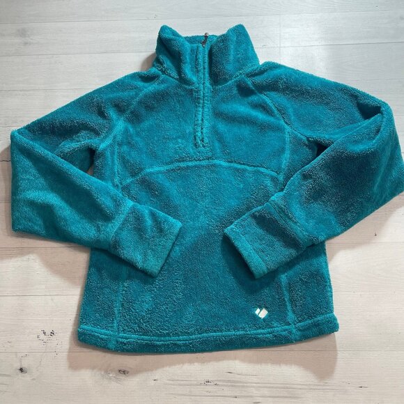 Obermeyer kids furry fleece teal sweatshirt little kids medium‎ - Picture 1 of 7